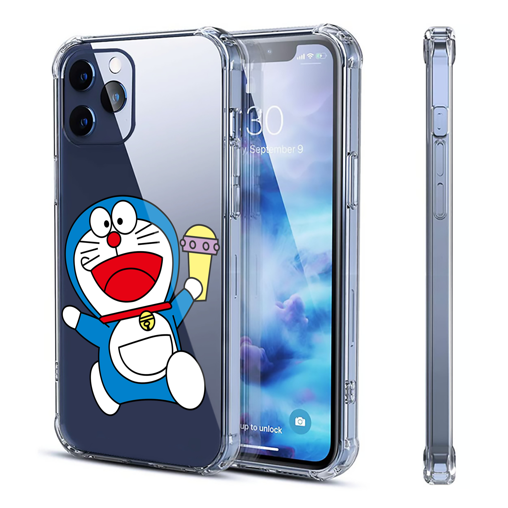 （画像用） ドラえもん Doraemon 【iPhone 12シリーズ対応】透明スマホケース（クリアソフトケース）